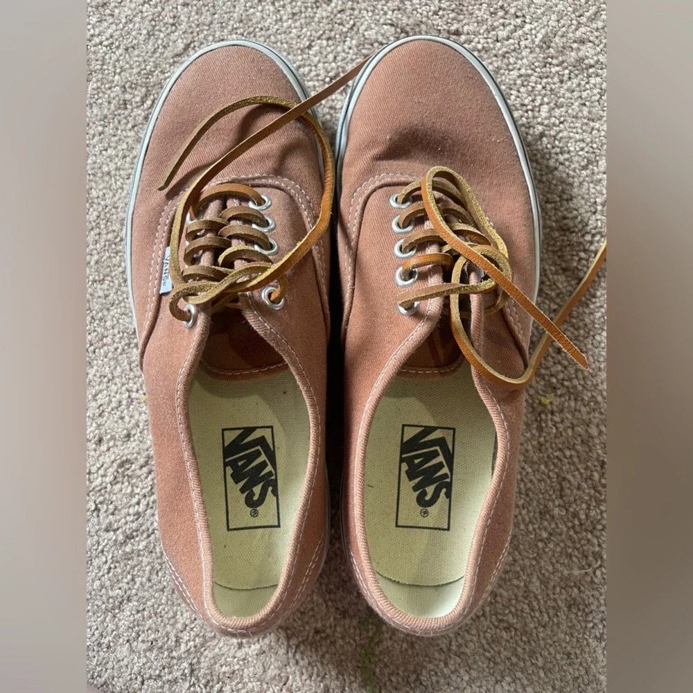 Vans Brown Canvas Lace-Up Sneakers